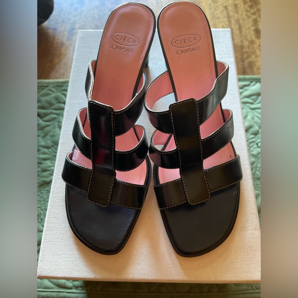 Joan & David Black Strappy Sandals